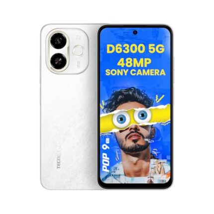 TECNO POP 9 5G (Aurora Cloud, 4GB+128GB) | Segment's 1st 48MP Sony AI Camera | Segment's 1st 5G with NFC | D6300 5G Processor | 4+ Year Lag Free Fluency | 5000 mAh Battery | IR Remote | Dolby Atmos