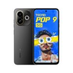 TECNO POP 9 5G (Midnight Shadow, 4GB+128GB) | Segment's 1st 48MP Sony AI Camera | Segment's 1st 5G with NFC | D6300 5G Processor | 4+ Year Lag Free Fluency | 5000 mAh Battery | IR Remote | Dolby Atmos