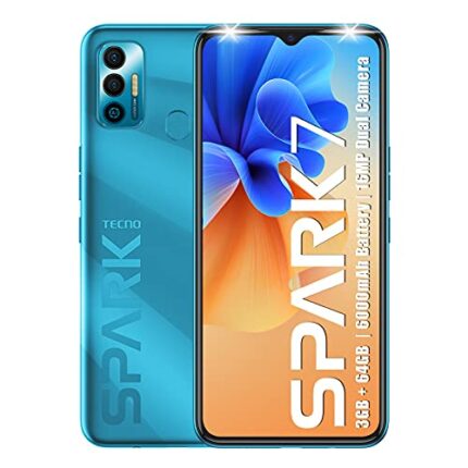 TECNO Spark 7 (Morpheus Blue, 3GB RAM, 64 GB Storage) - 6000mAh Battery|16 MP Dual Camera| 6.52” Dot Notch Display