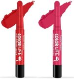 TEEN.TEEN Colorlife Combo, Matte Finish, 4.2 g - Regal Red, Rose Pink