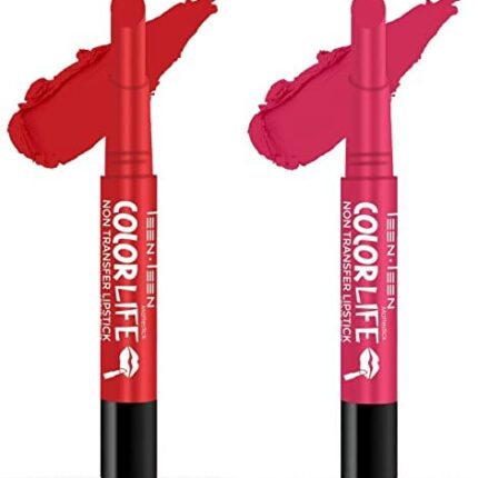 TEEN.TEEN Colorlife Combo, Matte Finish, 4.2 g - Regal Red, Rose Pink