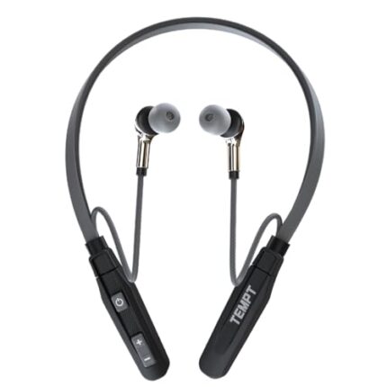 TEMPT Newly Lauched Groove Air Neckband, 35 Hours Playtime, Type C Fast Charging, BT V5.2, 10MM Drivers with Copper Rings, Crystal Clear Sound, IPX5 Water & Sweat Resistant (Grey)