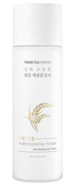 THANKYOU FARMER Rice Pure Essential Toner (200 ml) | Hydrating, Anti-ageing, Unclogs & Tighten Pores | k beauty, korean skincare products