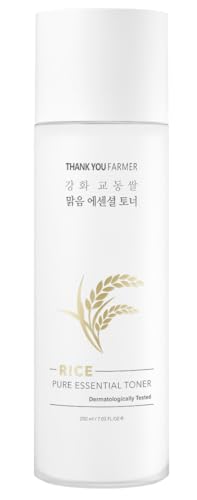 THANKYOU FARMER Rice Pure Essential Toner (200 ml) | Hydrating, Anti-ageing, Unclogs & Tighten Pores | k beauty, korean skincare products