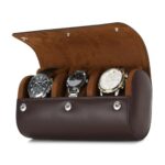 THE CASE PU Leather Premium Smart Watch Case for Men & Women For 3 Slots Watch Roll Organizer