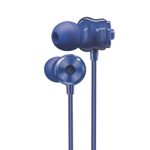 TP TROOPS 7218 Stereo Headset Boom BASS Wired Earphones with Extra Bass Driver and HD Sound with mic Pure Bass Sound, One Button Multi-Function Remote (Blue)