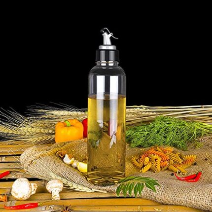 The Earth Store 1000 ML Plastic Oil Dispenser Transparent Cooking Oil Pourer for Kitchen Leakproof Sauce Vinegar Liquid Dispenser