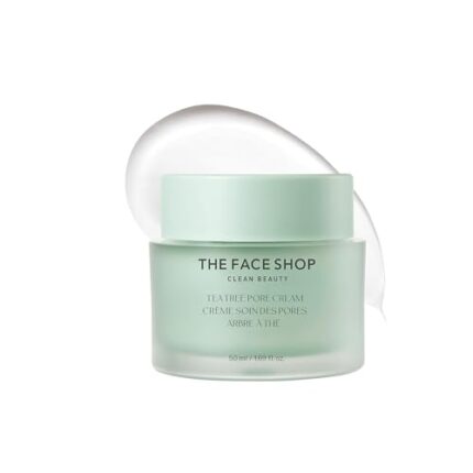 The Face Shop Tea Tree Pore Cream | Fresh Moisturizer Soothes Skin Irritation & Reduce Heat Inside Skin | Gently Removes Dead Skin & Impurities | Appropriate for Trouble Skin |50ml, K-Beauty