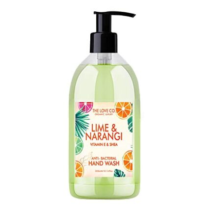 The Love Co. Lime & Narangi Hand Wash | Enriched with Moisturizing and Gentle Hand Wash for Soft, Supple Skin | pH Balanced | Germ Protection | 300ml