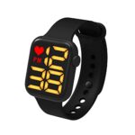 Trendy and Stylish Digital Dial LED Display Smart Design Kids Watch for Boys & Girls (Smartwatch-01-Black)