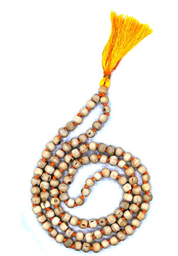 Tulsi Mala 108 Beads Original for Neck Women, Japa Chanting Meditation - Vrindavan Tulsi Japa Mala (Super)