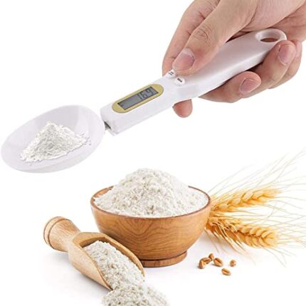 Tusmad Kitchen Food Digital Spoon Scale, Scale 1.1lb/500g(0.1g) Kitchen Tools Accessories with LCD Display Weight Measuring Food Coffee Flour Spices High Precision for Home Kitchen Scales