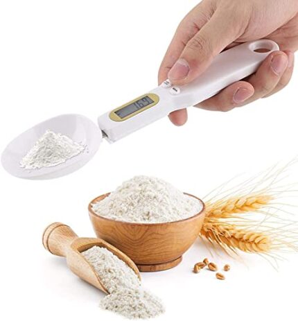 Tusmad Kitchen Food Digital Spoon Scale, Scale 1.1lb/500g(0.1g) Kitchen Tools Accessories with LCD Display Weight Measuring Food Coffee Flour Spices High Precision for Home Kitchen Scales