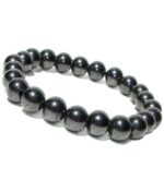 UROOH Hematite 8Mm Ball Bead Magnetic Therapy Magnet Stone Bracelet Relieve Arthritis Headache Stress Relieving Magnet Bracelet Jewelry Anxiety Relief For Unisex Adult