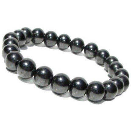UROOH Hematite 8Mm Ball Bead Magnetic Therapy Magnet Stone Bracelet Relieve Arthritis Headache Stress Relieving Magnet Bracelet Jewelry Anxiety Relief For Unisex Adult