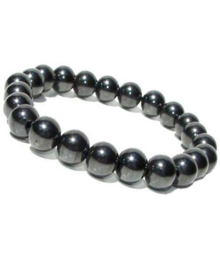 UROOH Hematite 8Mm Ball Bead Magnetic Therapy Magnet Stone Bracelet Relieve Arthritis Headache Stress Relieving Magnet Bracelet Jewelry Anxiety Relief For Unisex Adult