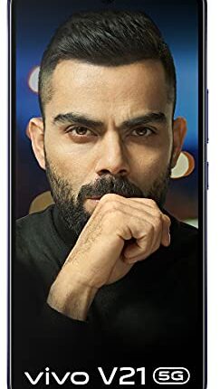 Vivo V21 5G (Dusk Blue, 8GB RAM, 128GB Storage) with No Cost EMI/Additional Exchange Offers