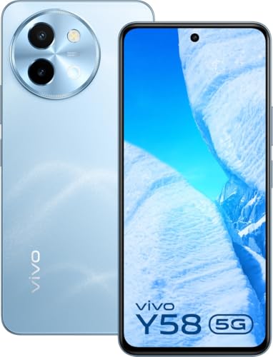 Vivo Y58 5G Smartphone (Himalayan Blue, 8GB RAM, 128GB Storage)