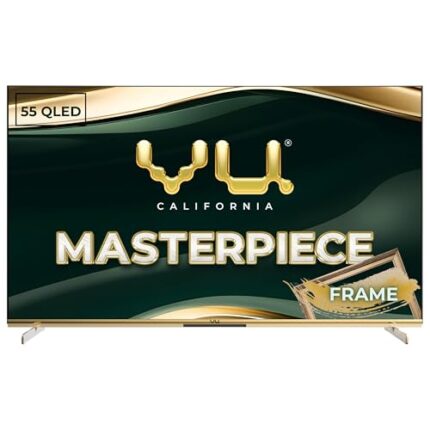 Vu 139cm (55 inches) Masterpiece Frame Series 4K QLED TV 55MASTERPIECE (Armani Gold)