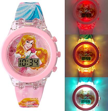 WILD SPARROW Plastic Pink Princess Glowing Light Digital Wrist Watch For Girl's (Best Return Gift For Boy's And Girl's)