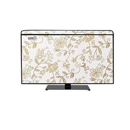 WellHome Decor FURNISHING Multicolor Printed 55 Inches LED , LCD / Monitor cover TV Cover with Transparent Polythene Layer fit for All Brands Every Models