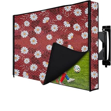 Wings Star Led Tv Cover for 32 Inches Led Tv | Dustproof & Waterproof Led Tv Cover with PVC Layer for 32 Inches Led Tv | Television Protector Cover | LCD/LED TV Monitor Cover with Zip Lock, KUM08