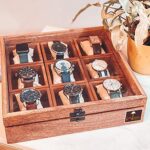 Wooden Twist Wooden Antique Watch Box With 9 Compartments