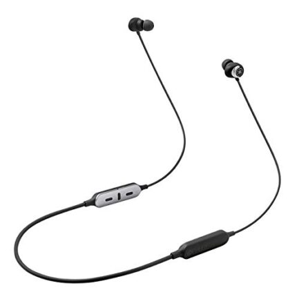 Yamaha EP-E50A Wireless Bluetooth in Ear Neckband Headphone with mic for Phone Calls, Active Noise-Cancelling, Ambient Sound, Listening Care (Black)