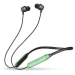 Zimo AeroFlex Bluetooth 5.2 Wireless in-Ear Headphones, 18Hrs Playtime, Deep Bass, HD Calls, Dual Device Pairing, Voice Assist, Type-C Fast Charge Wireless Neckband, IPX4 (Green & Jet Black)