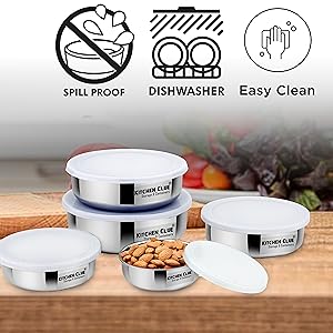 Steel Kitchen Storage Bowl Set