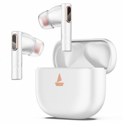 boAt Nirvana Nebula Truly Wireless in Ear Ear Buds w/Dolby Audio, ANC(Upto 35dB), 50 HRS Playback,6-Mic AI-ENx™,ASAP™ Charge,in Ear Detection & Hearables App Support(Celestial White)