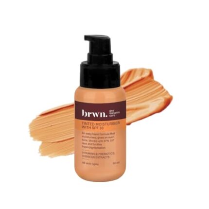 brwn. pro melanin care Tinted Moisturizer For Face, 50Ml | Skin Tint With Spf 30 Bb Cc Cream for Women With Vitamins And Prebiotics, Lightweight, Dewy Finish Suitable For All Skin Types | Almond