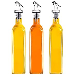 CLEAR TRANSPARENT GLASS OLIVE OIL STOPPERS BOTTLE 