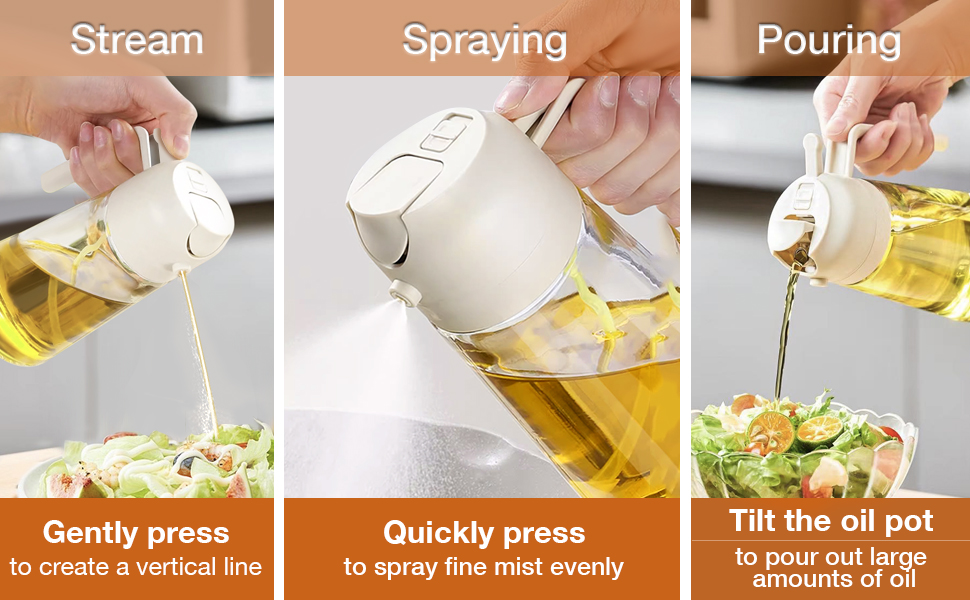 Oil Sprayer And Dispenser Bottle