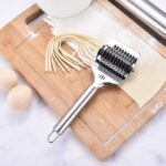 faas Noodle Lattice Roller Docker,8 inch High Grade Stainless Steel Noodle Lattice Roller Docker Dough Cutter Spaghetti Maker for Kitchen Cooking Tools(Pack of 1)