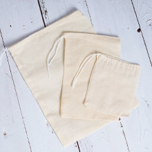 Natural Unbleached Reusable Cotton Sachet Bag