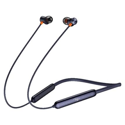 itel IEB54 Pro Bluetooth in-Ear Earphones | AI ENC | 35 Hours Playback | 10mm Bass Boost Drivers | Fast Charging (10mins = 4hrs Playback) | Magnetic Earbuds | Water Resistant | Blue