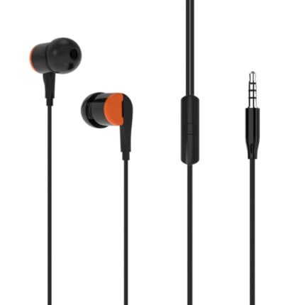 itel L20 Pro Wired Earphones | 14mm Super Bass Driver | Built-in Music & Call Control | in-Line Microphone | 1.2m Cable Length | Black