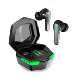 pTron Bassbuds Rush In-Ear TWS Earbuds with Mic, Gaming 40ms Low Latency, TruTalk AI-ENC Calls, 35H Playtime, Bluetooth 5.3 Headphones, Voice Assist,Type-Fast Charge & IPX4 Water Resistant(Bold Black)