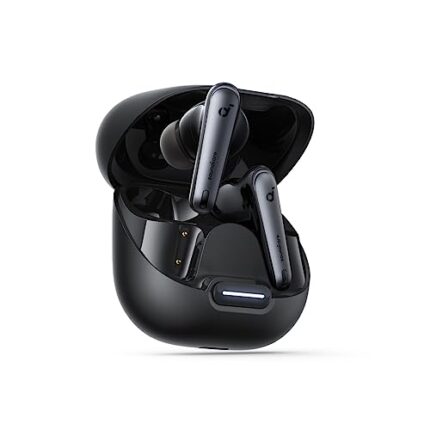 soundcore by Anker Liberty 4 NC Wireless Earbuds, 98.5% Noise Reduction, 49dB Adaptive Noise Cancelling, Hi-Res Sound,LDAC Support, 50H Battery, Wireless Charging, Fast Charge