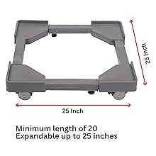 Adjustable 24 Wheels Front Top Load Washing Machine Stand Trolley, Fridge Stand