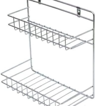 AB99 COLLECTION Steel Wall Mounted Kitchen Rack, Detergent Rack, 2 Tier Wall Mount Rack for Kitchen, Wall Hanging Kitchen Rack, Bathroom Organizer Storage Rack, Hanging Shelves Rack
