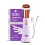 Bombae Mini Trimmer for Women Facial Hair and Eyebrows | Hypoallergenic & Lipstick-Sized Facial Hair Remover | Peach Fuzz, Chin, Sideburns