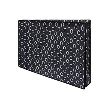 Decorly Furnishing Multicolor Printed 65 Inches LED TV Cover fit for All Brands Every Models (Black)