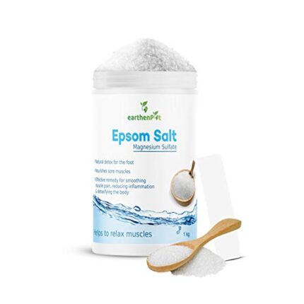 EarthenPot, Epsom Salt granule for Foot Bath Body Relax Muscle Relieves Aches Pain 1kg, 1000 gram