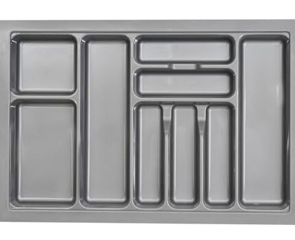 FIT N FORGET Heavy pvc cutlery tray,modular kitchen basket storage cutlery organizer,heavy Stylish cutlery tray,cutlery tray for kitchen basket(28.5X19 Inch) ,Cosmetics, Polyvinyl Chloride, Grey