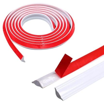 GTC Corner Threshold Water Stoper Silicone Tape for Bathroom and Kitchen 1 metre White (BTH-958)