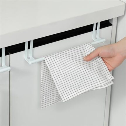 HOME CUBE Stainless Steel Towel Holder Cabinet Hanger Over Door Kitchen Hook Drawer Storage (Small)