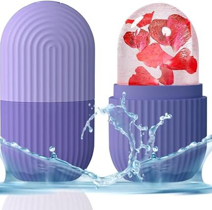 INOVERA Ice Roller for Face Massager | Reusable Ice Holder Tool for Glowing & Clear Skin | Easy to Use and Carry | Cold Massage Therapy for Skin (Purple)