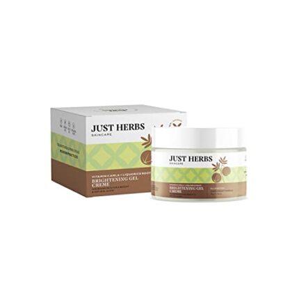 Just Herbs Ultra-Moisturising & Hydrating Vitamin C Day & Night Gel Creme with Amla & Liquorice Root, Protects from UV rays & Reduces Dark Spots - 50 gm